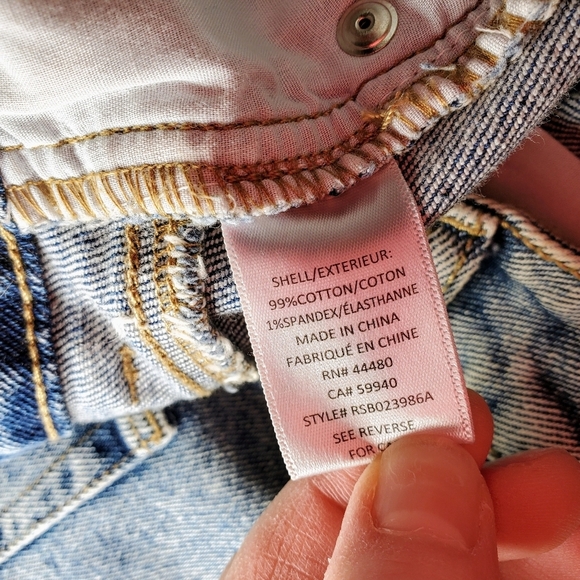 Tinseltown Women's Juniors' Blue High-Waisted Distressed Jeans Size 11 NWOT - Picture 7 of 16